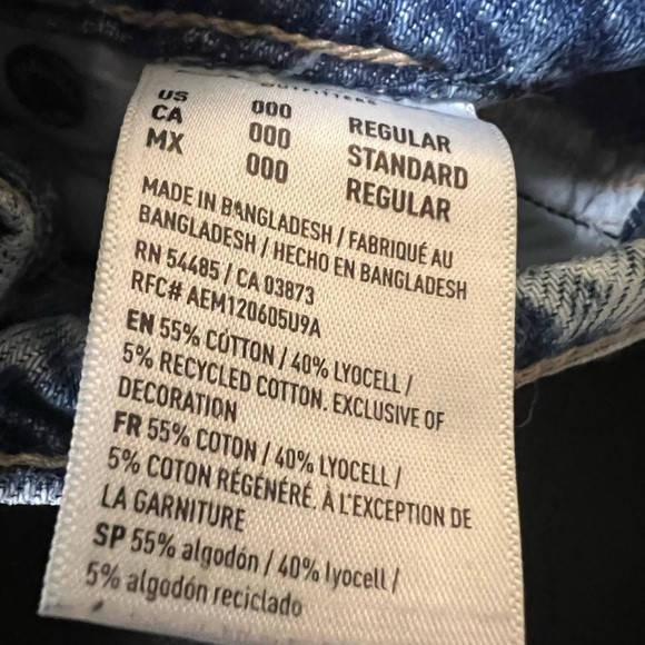 AMERICAN EAGLE HIGH WAISTED BAGGY WIDE-LEG JEANS PAINTED GRADUATION 2025 SIZE 0 - Picture 14 of 14